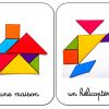 Tangram - Capuchon À L'École | Tangram Patterns, Tangram pour Tangram Moyenne Section