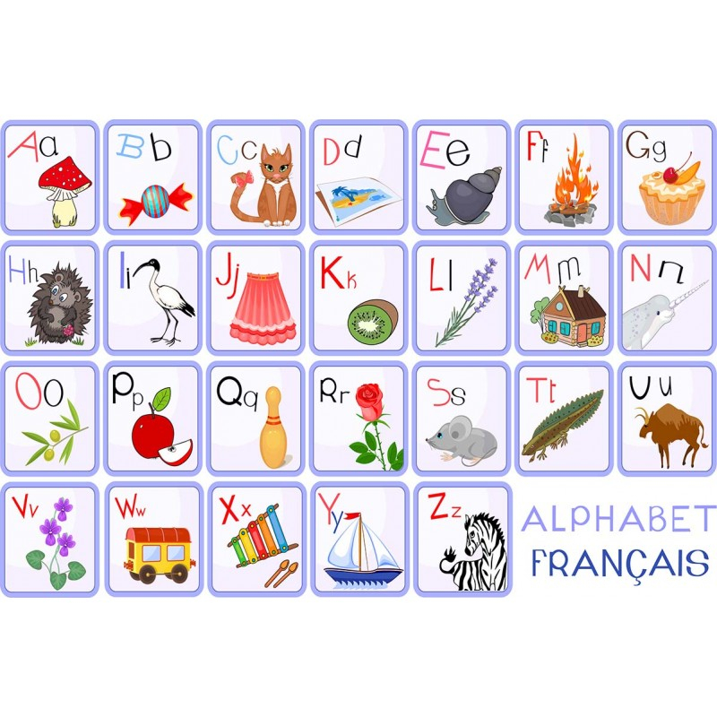 Tapis Vinyle Enfant Alphabet Français - Design From Paris encequiconcerne Apprendre Alphabet Francais
