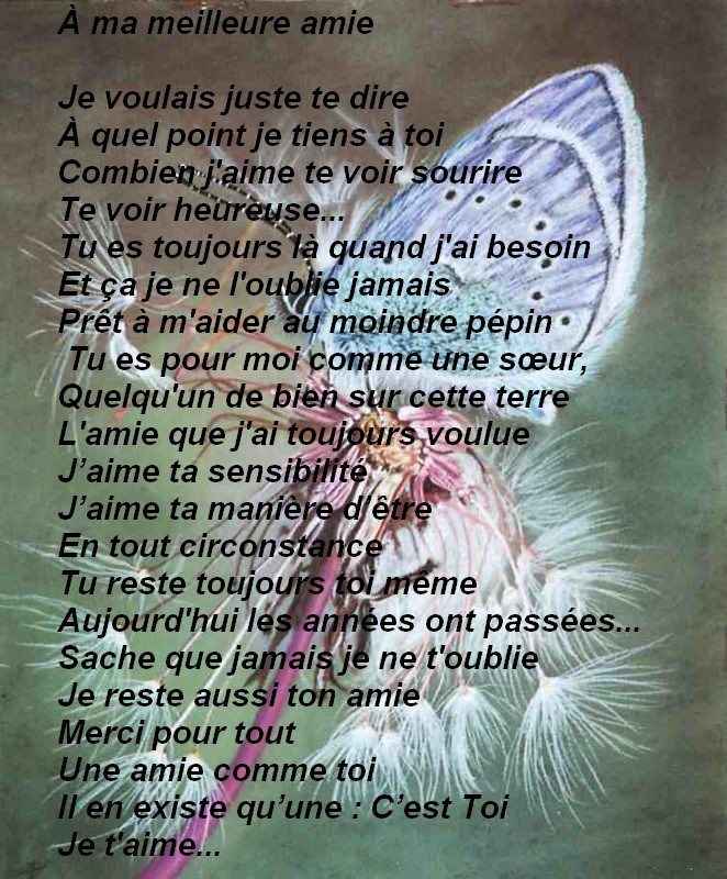 Texte De Meilleure Amie Pour Son Anniversaire - Existeo.fr encequiconcerne Poeme Anniversaire Ami