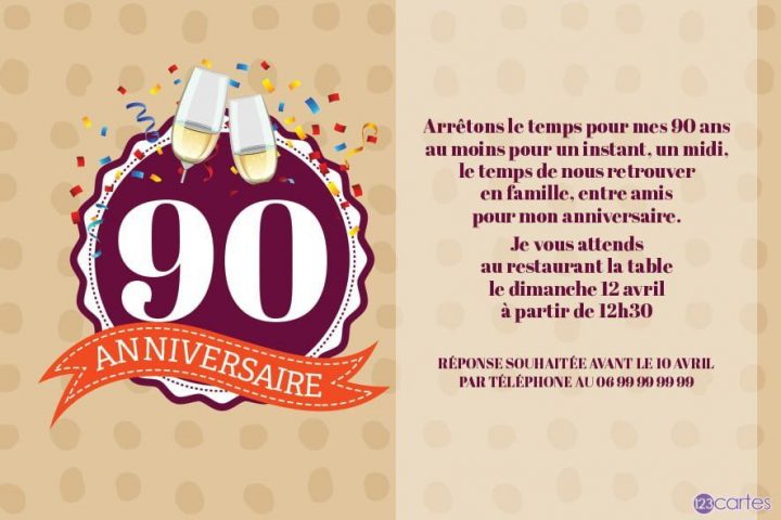 Texte Humoristique Invitation Anniversaire 90 Ans intérieur Texte Humoristique Pour Invitation Repas