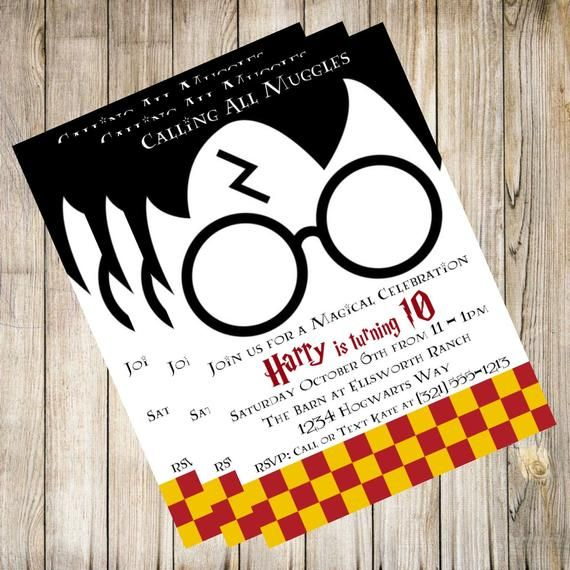 The Perfect Birthday Invitation For The Witch, Wizard Or à Invitation Anniversaire Thème Harry Potter