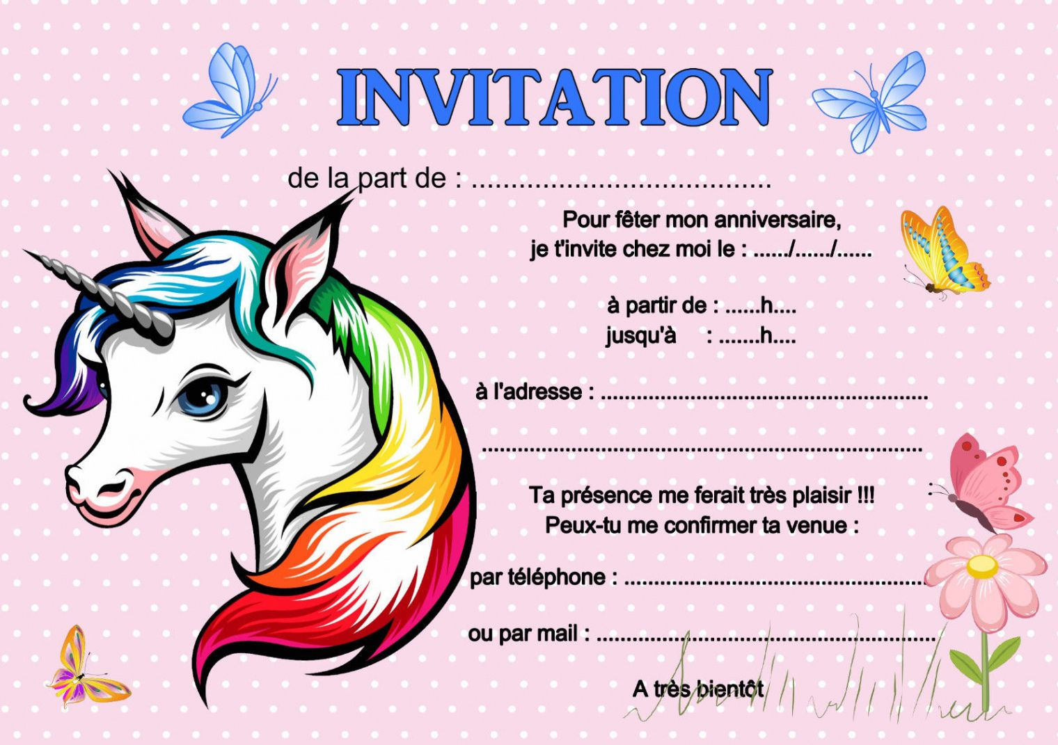 {Title} (Avec Images) | Invitation Anniversaire tout Carte Invitation À Imprimer Gratuite