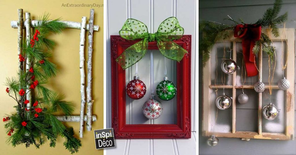 Un Cadre Original Pour Noel! 20 Idées Créatives Pour Vous intérieur Decoration Noel Avec Materiaux Recuperation