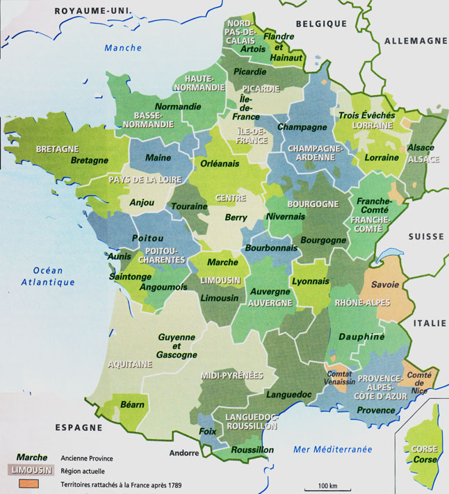Un Découpage De La France En 13 Régions Et 20 Provinces tout Decoupage Region France