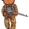 Un Dessin D'Un Soldat Avec Une Arme À Feu Illustration De tout Arme À Feu Dessin