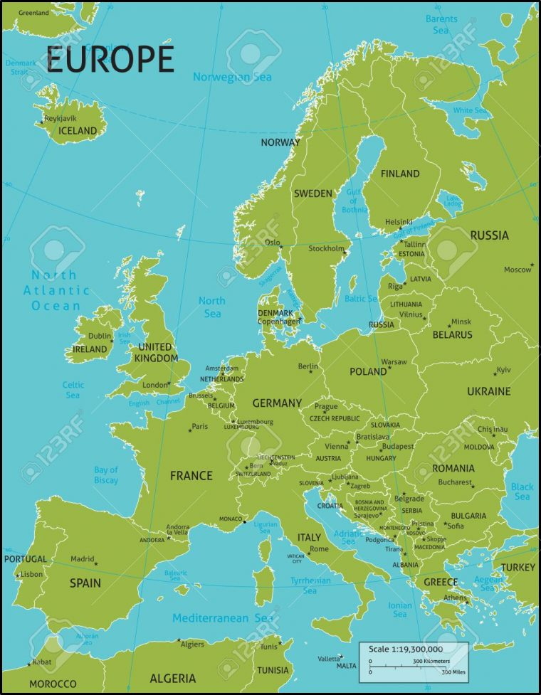 Une Carte De L'Europe Avec Tous Les Noms De Pays, Et Les encequiconcerne Carte D Europe Avec Les Capitales