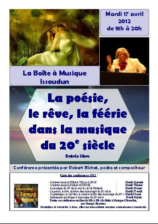 Une Conférence Sur Le Rêve Dans La Musique - Robert Bichet tout Chanson Sur Le Reve