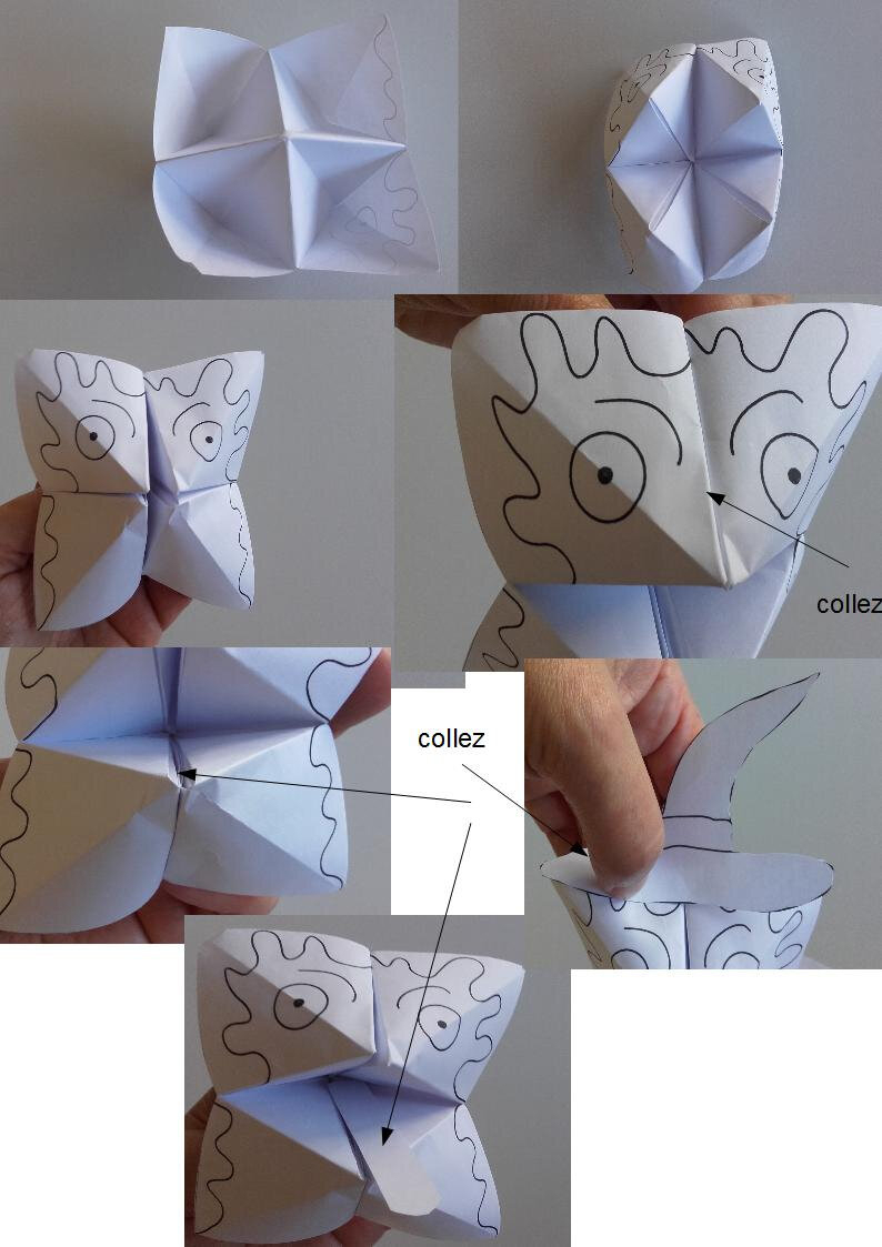 Une Marionnette Sorcière Avec Une Cocotte En Papier - L concernant Comment Plier Une Cocotte En Papier