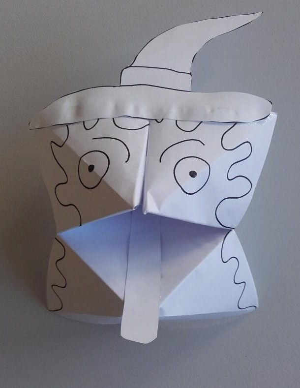 Une Marionnette Sorcière Avec Une Cocotte En Papier - L tout Comment Plier Une Cocotte En Papier