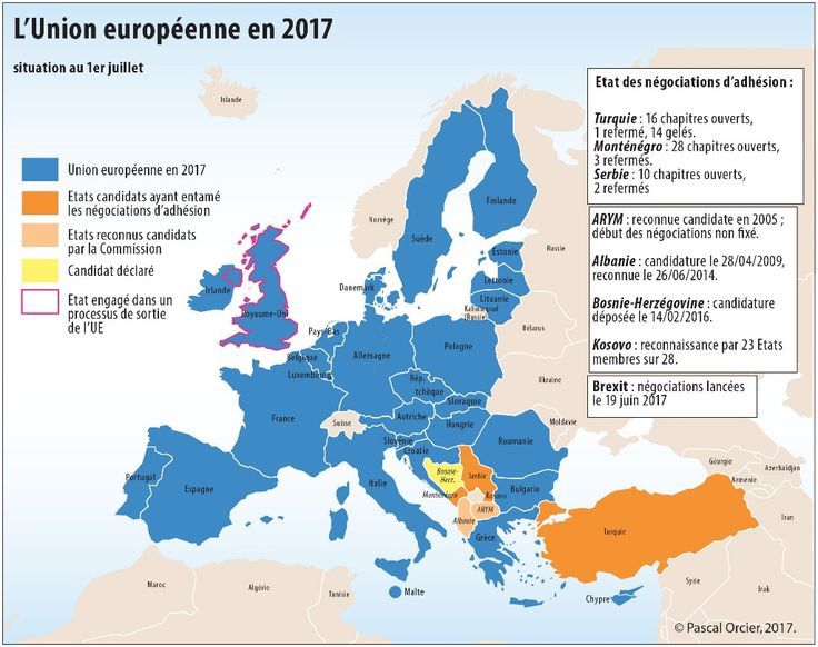 Union Européenne 🇪🇺 | Espace Schengen, Union Européenne tout Carte Union Européenne 28 Pays