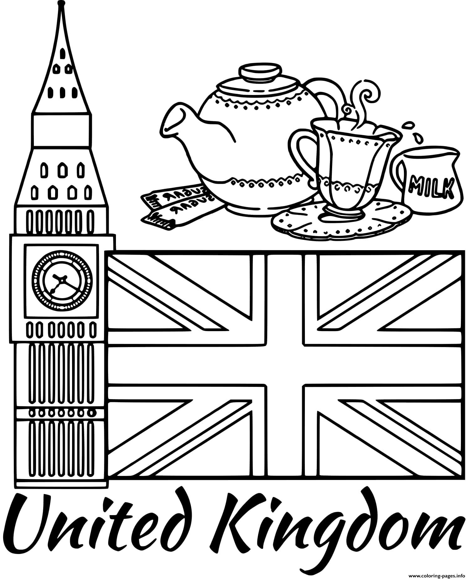 United Kingdom Flags - Free Coloring Pages avec Drapeau Anglais À Colorier Et A Imprimer
