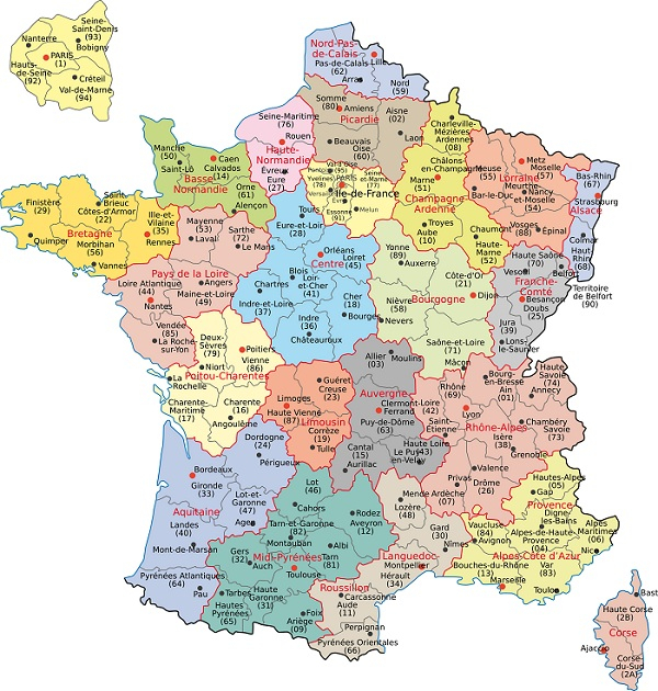 Vacances - France Et Ses Départements - Arts Et Voyages destiné Carte Des Départements Français