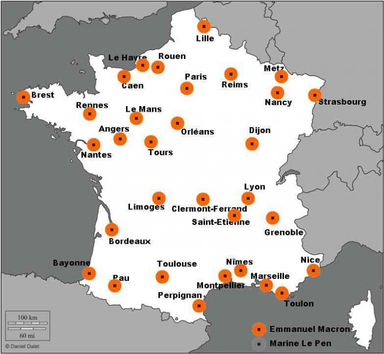 Carte Des Villes De France Vierge 7657