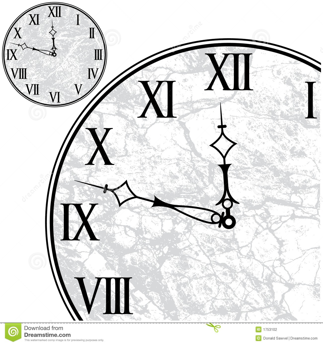 Visage D&amp;#039;Horloge Avec Les Chiffres Romains Illustration avec Dessin Chiffre Romain