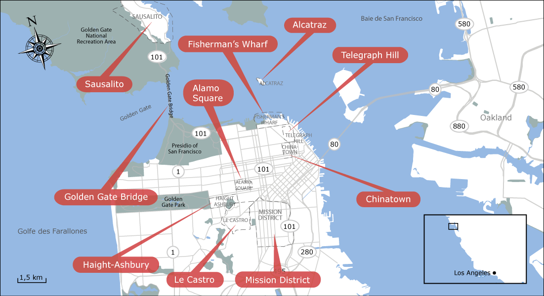 Visiter San Francisco En 2 Jours tout Carte De Fra