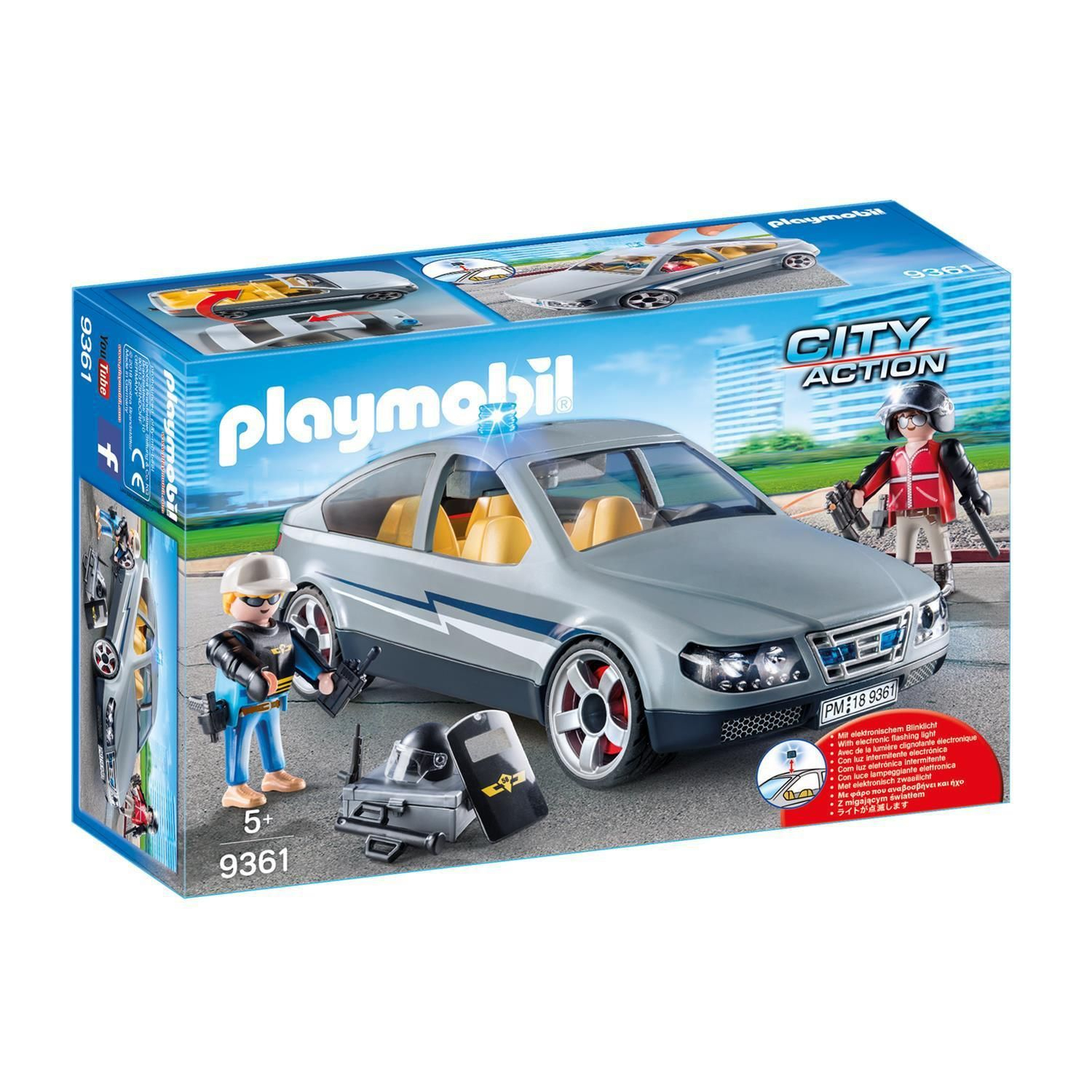 Voiture Banalisée Avec Policiers En Civi 9361 Playmobil dedans Jeux De Voiture Avec La Police