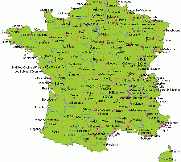 Voyage - France - Villes - Arts Et Voyages pour Carte De France Grande Ville