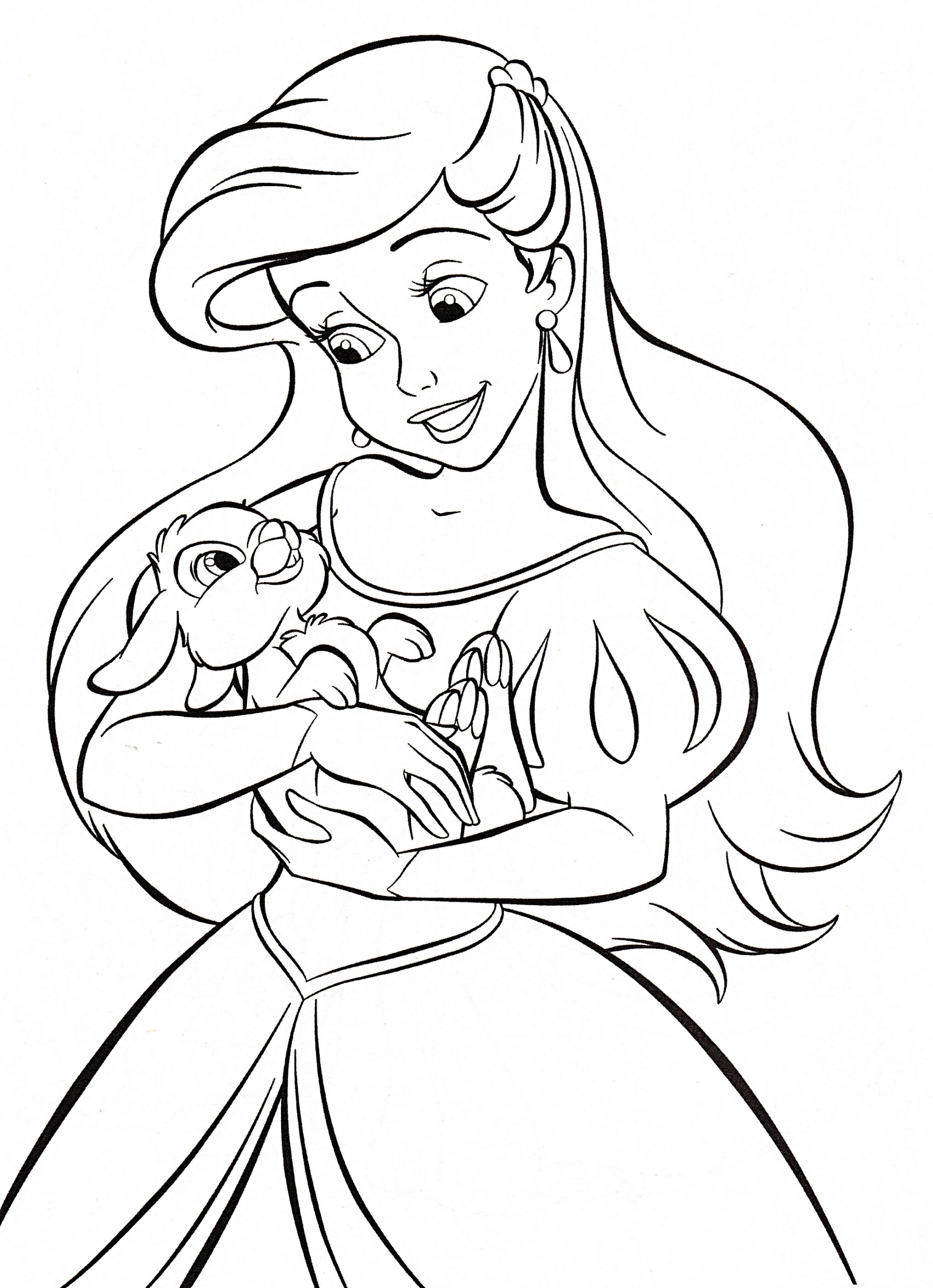 Walt Disney Coloring Pages - Princess Ariel - Walt Disney serapportantà Coloriage Princesses Disney À Imprimer