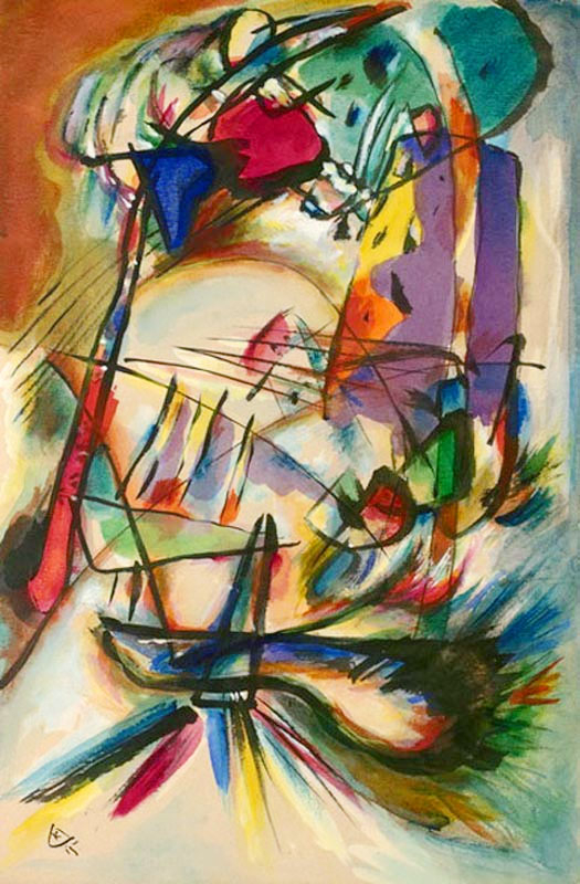 Wassily Kandinsky — Sketch For Composition «Red With Black dedans Dessin De Kandinsky