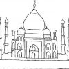 World Heritage Site Taj Mahal Coloring Page - Netart pour Dessin Taj Mahal