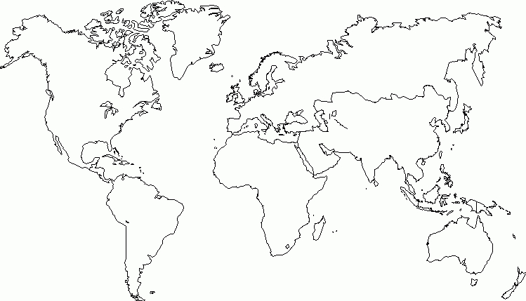 World Map Without Country Borders - Google Search | Carte serapportantà Carte Du Monde Vierge À Remplir En Ligne