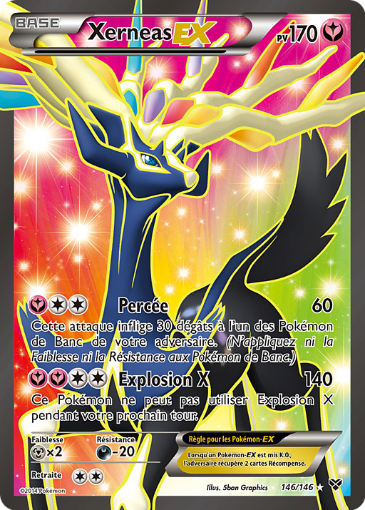 Xerneas Ex #146/146 » Xy - Pokémon Paraíso pour Carte Pokemon A Imprimer Gratuitement Ex