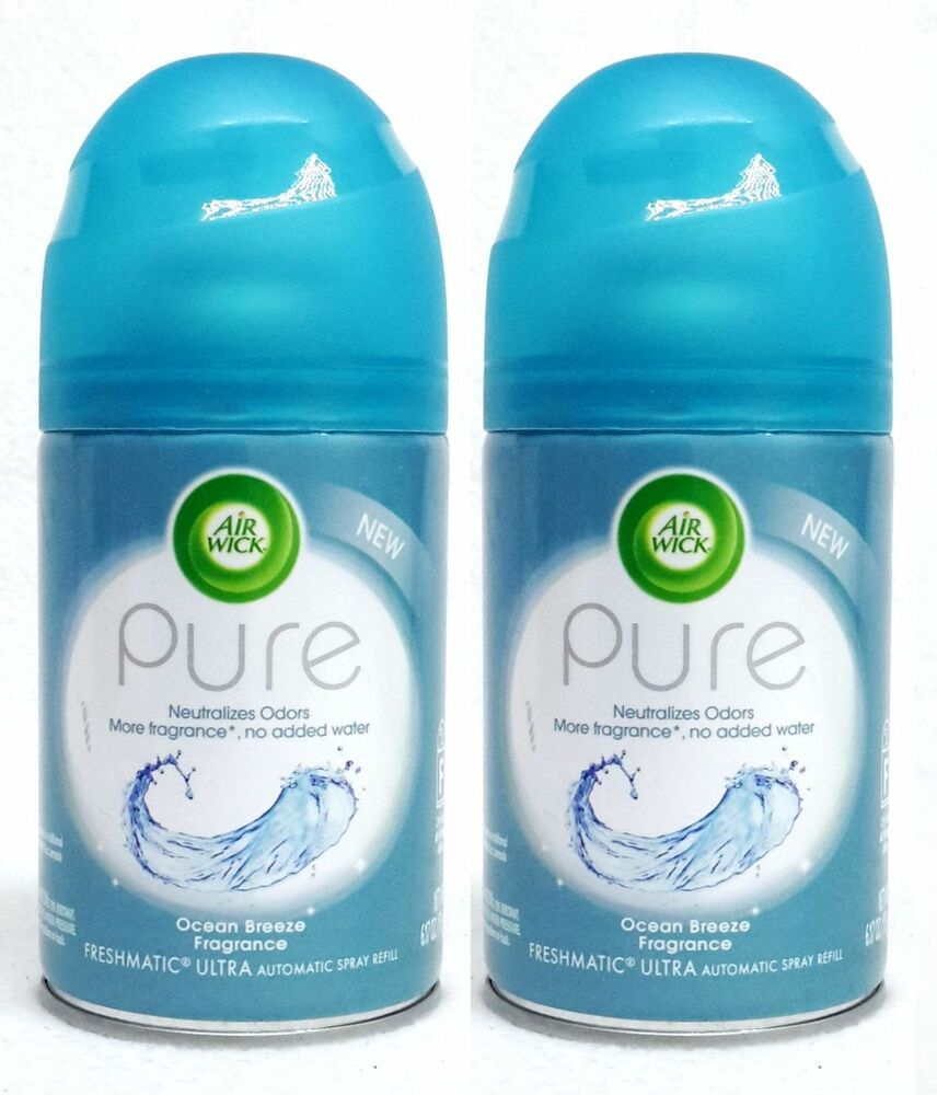 2 Refills Air Wick Freshmatic Pure Ocean Breeze Automatic encequiconcerne Air Wick Refills