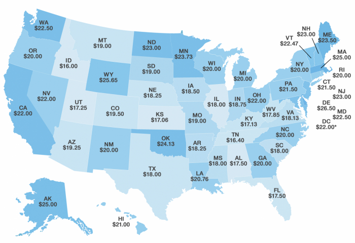 2018 Salary Survey Map | Map, National Board, Dental intérieur Dental Assistant Salary