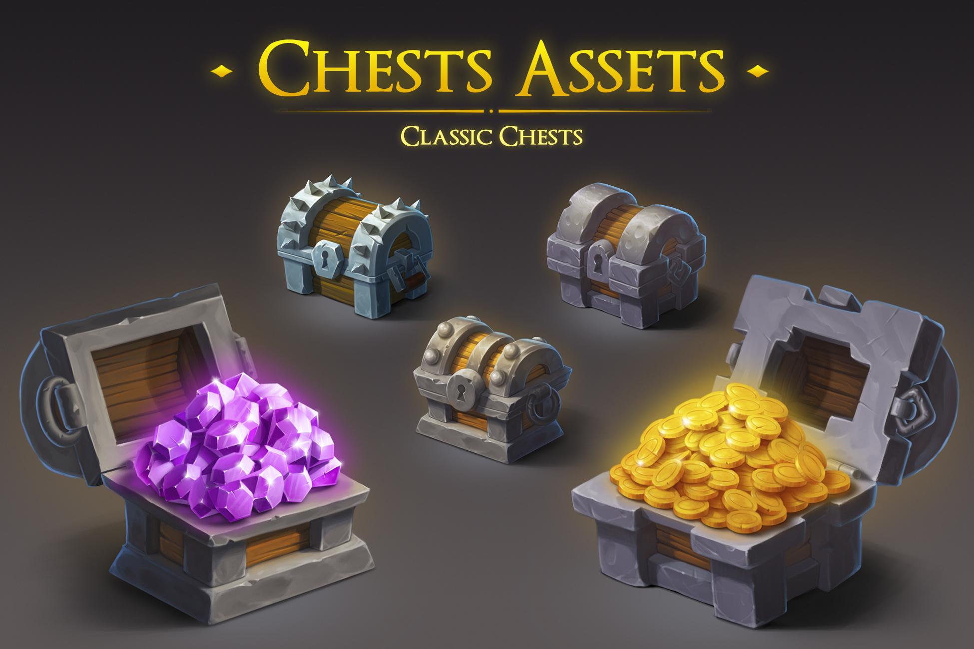 2D Chests Assets - Classic | 2D Icons | Unity Asset Store pour Unity Asset Store