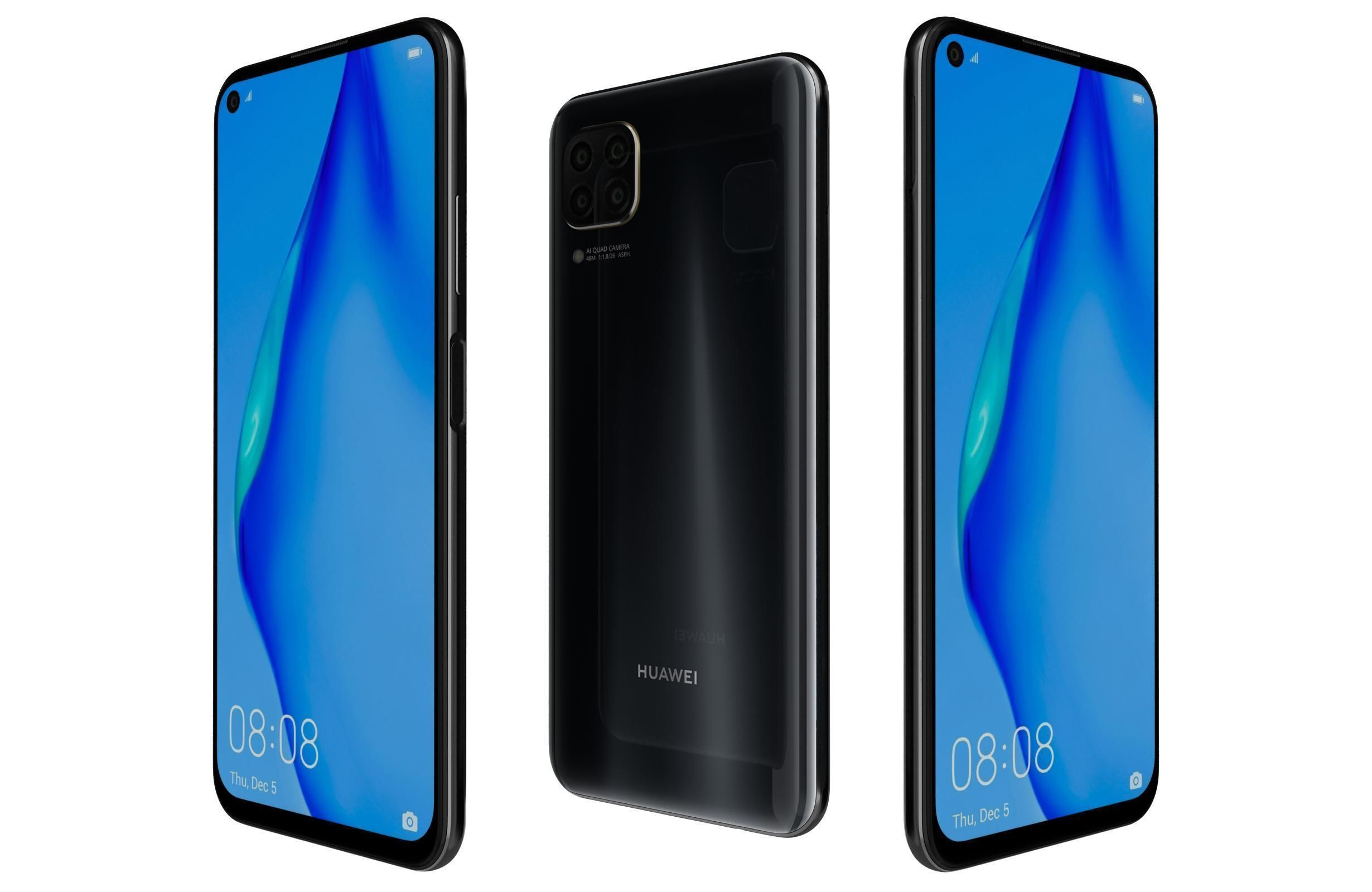 3D Model Huawei P40 Lite Black | Cgtrader avec Huawei P40