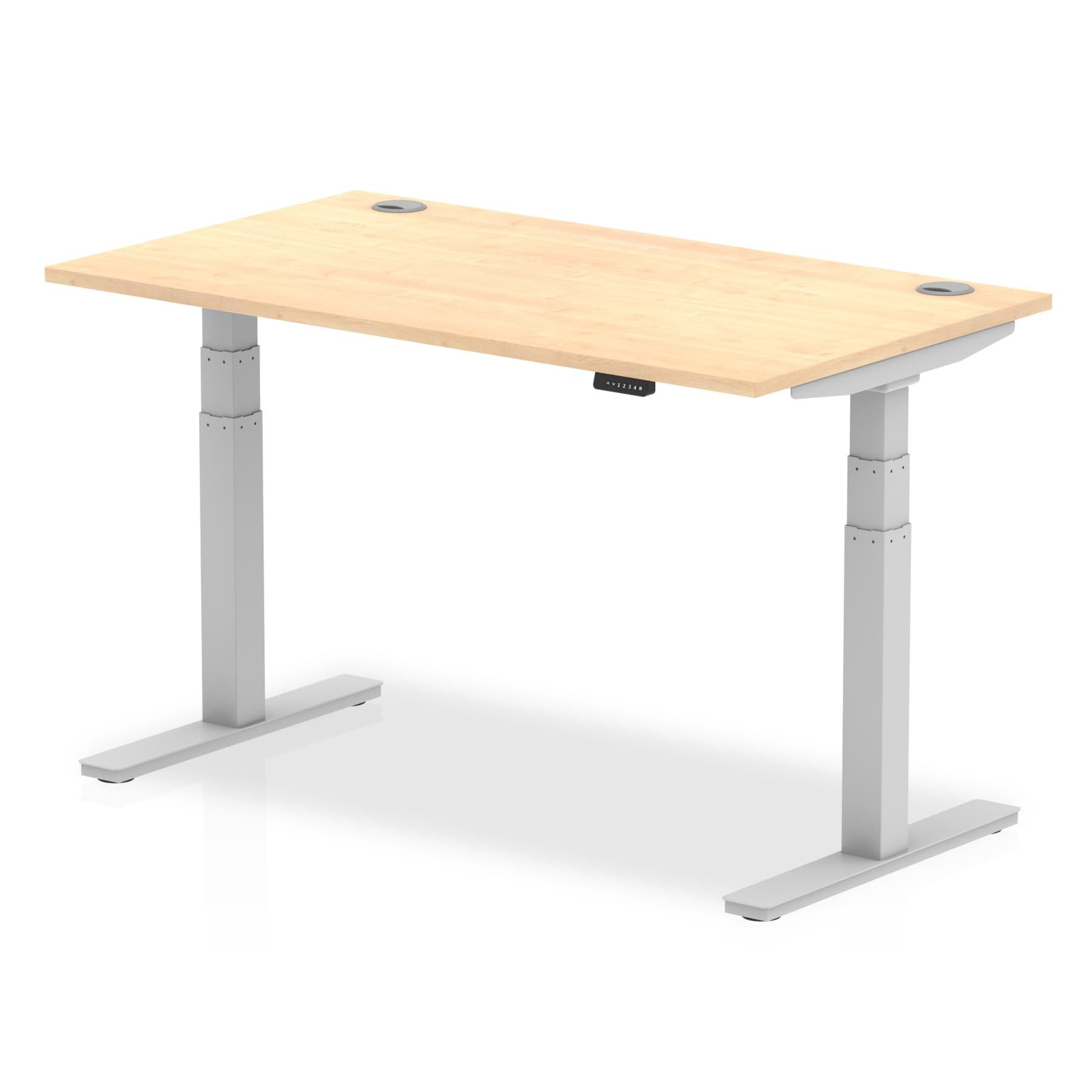 Air 1400 X 800Mm Height Adjustable Desk Maple Top Cable pour Height Adjustable Desk India