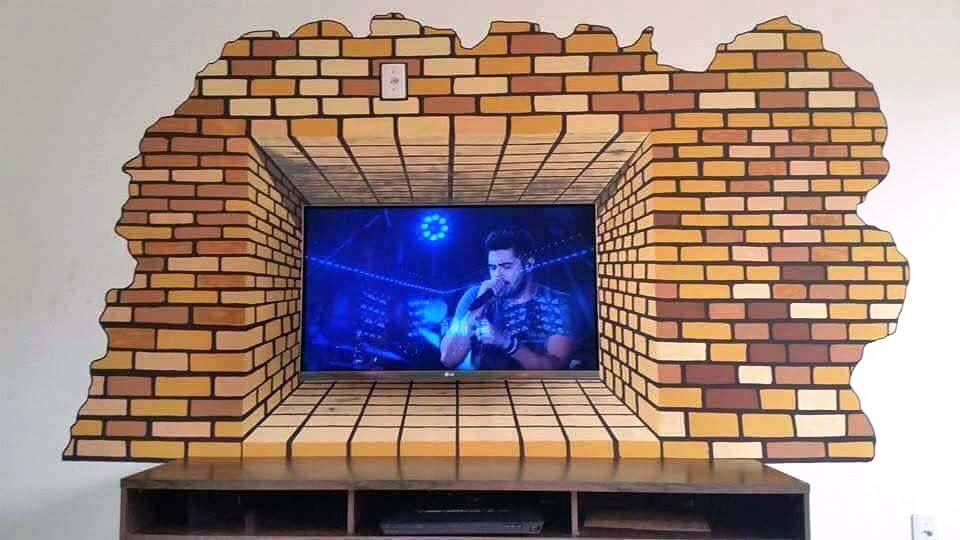 Amazing Creative Ideas Painting 3D Wall Tv - Decor Units destiné 3D Wall Painting Images