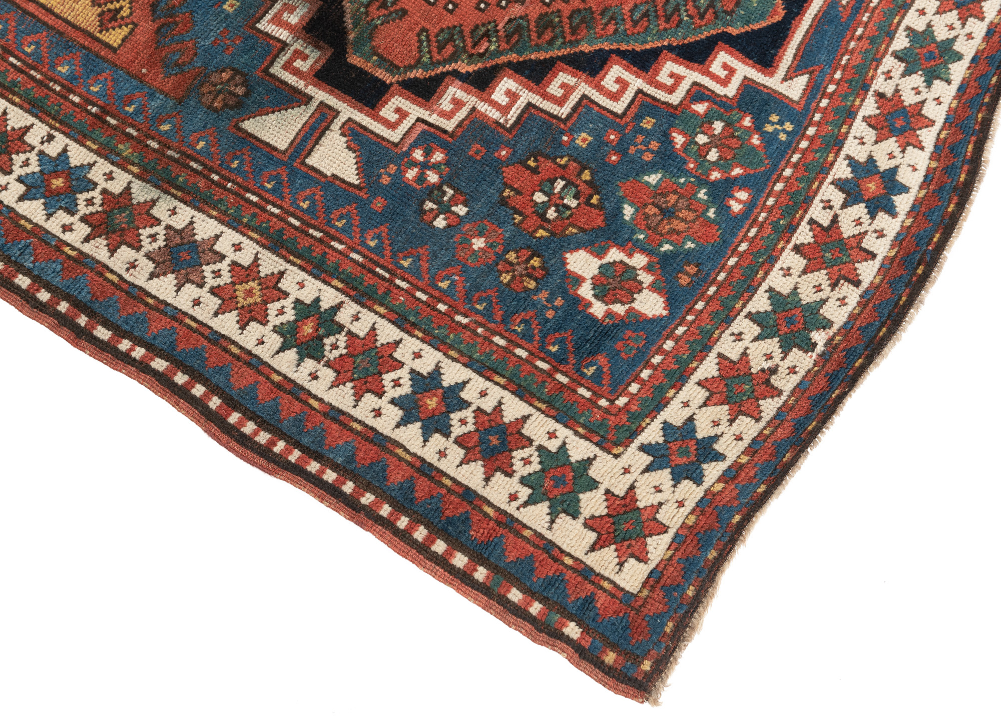 Antique Caucasus Kazak Tribal Rug 4'7&quot;×7'5&quot; pour Antique Tribal Rugs
