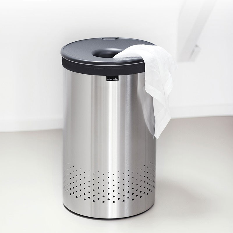 Brabantia Laundry Bin, 60L, Matt Steel pour Brabantia Bin