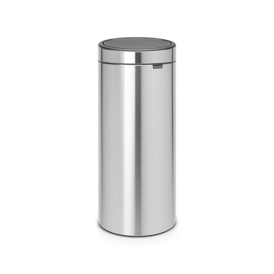 Brabantia Touch Bin 30 L - Matt Steel | Afvalbakkenwinkel.nl pour Brabantia Bin