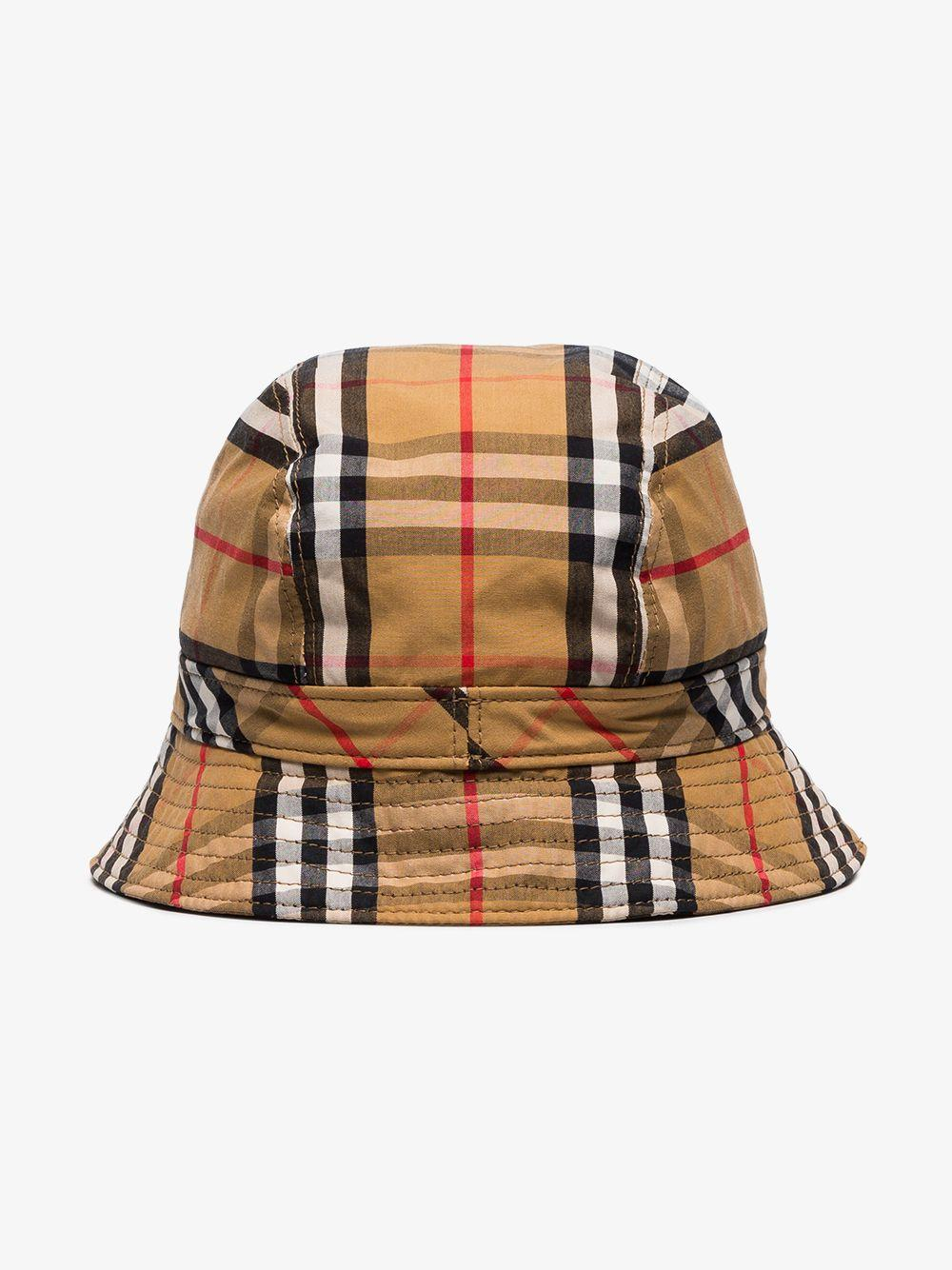 Burberry Check Bucket Hat For Men - Lyst destiné Burberry Hat Mens