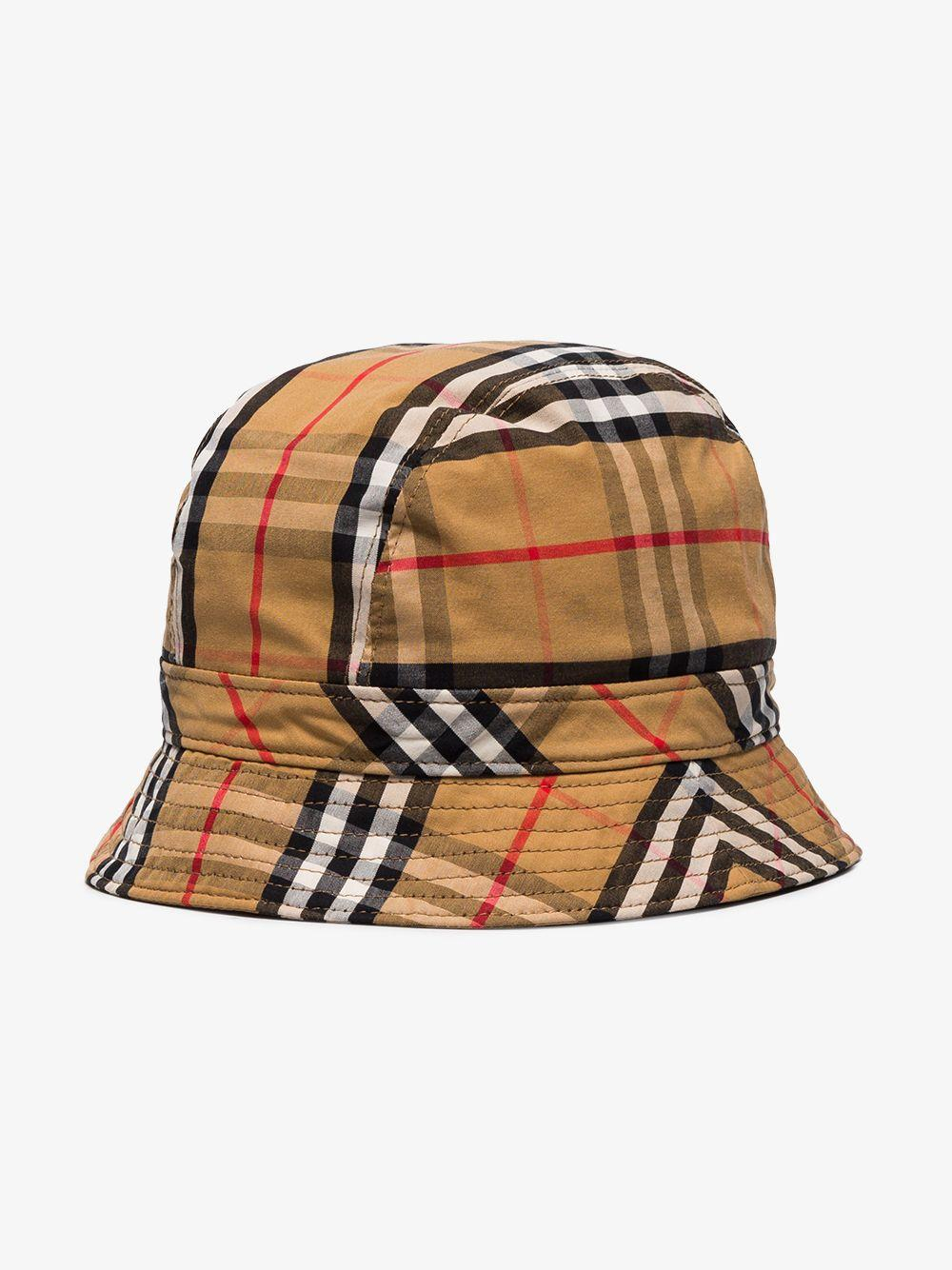 Burberry Check Bucket Hat For Men - Lyst encequiconcerne Burberry Hat Mens