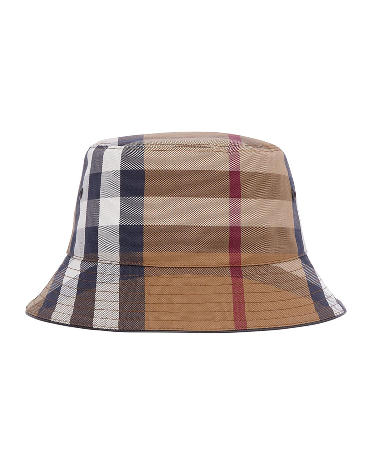 Burberry Men&amp;#039;S Canvas Check Bucket Hat | Neiman Marcus à Burberry Hat Mens