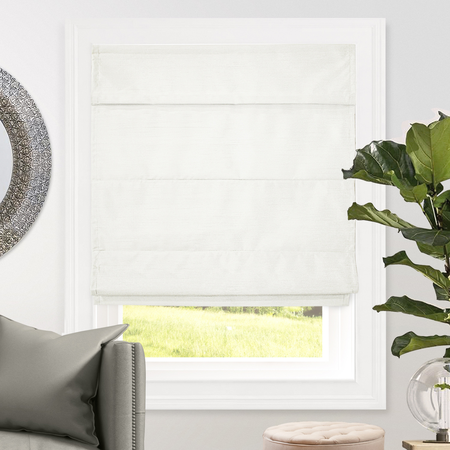 Chicology Room Darkening Cordless Roman Shades - Walmart pour Cordless Blinds