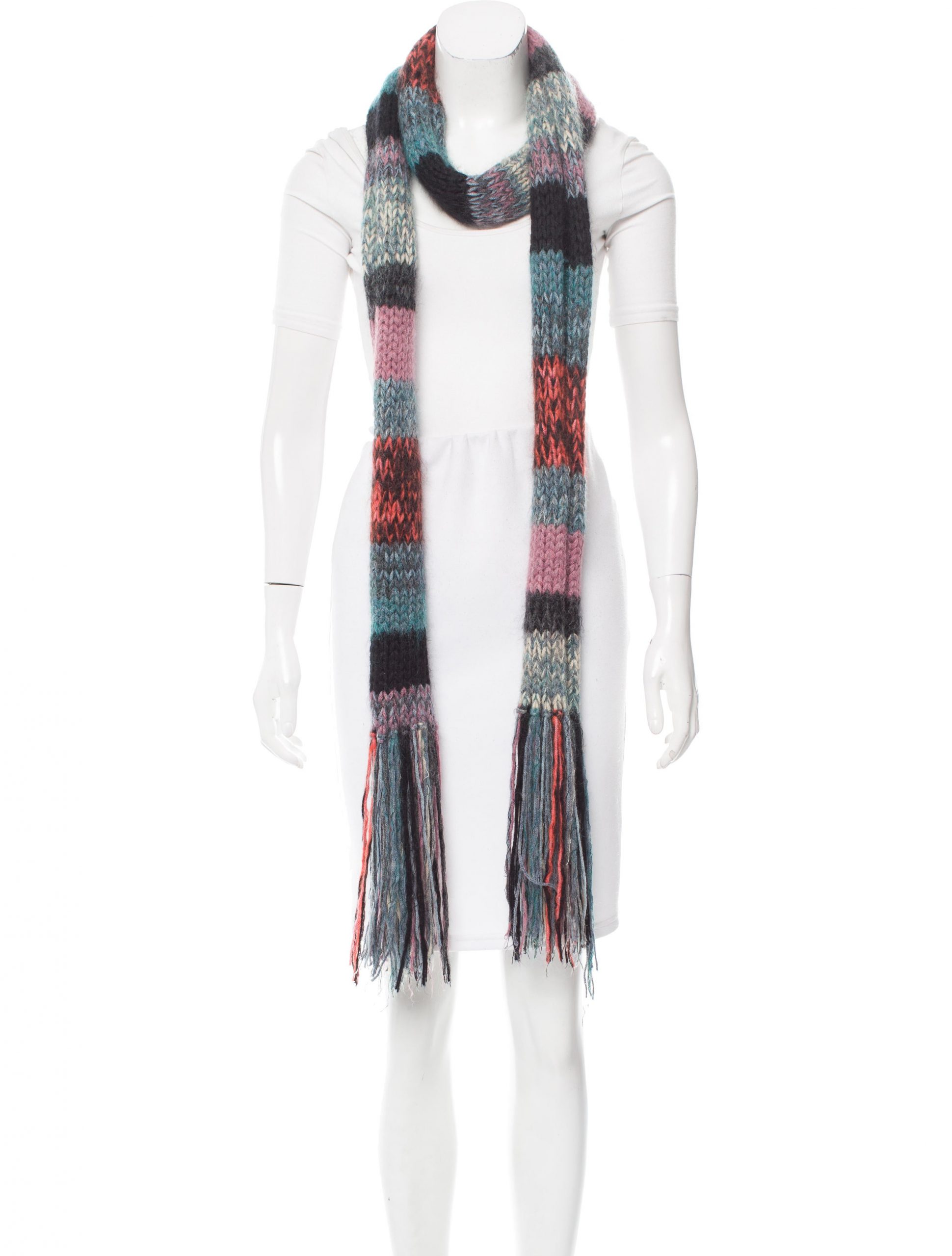 Chloé Striped Chunky Knit Scarf - Accessories - Chl61817 pour Chloé Scarf