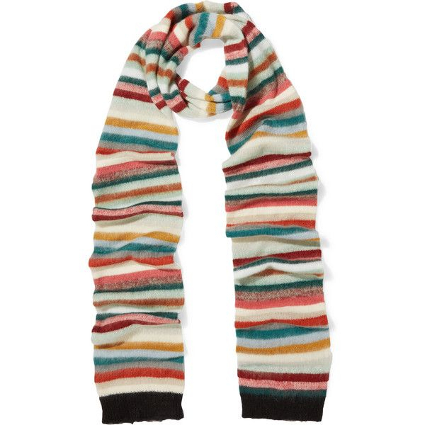 Chloé Striped Knitted Scarf ($1,160) Liked On Polyvore pour Chloé Scarf