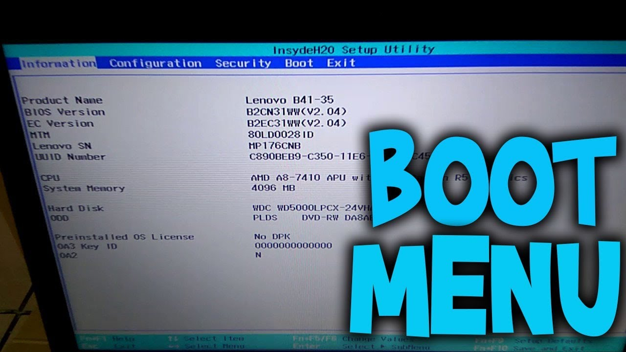 Como Entrar Al Boot Menu De Una Lenovo 110S (Casi Cuaquier à Lenovo Boot Menu