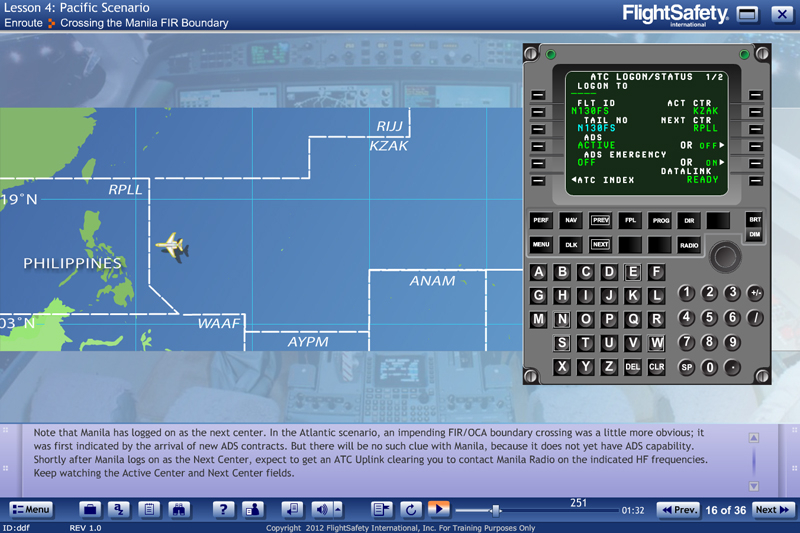 Cpdlc G450/550 - Flightsafety International encequiconcerne Pbcs Training Courses