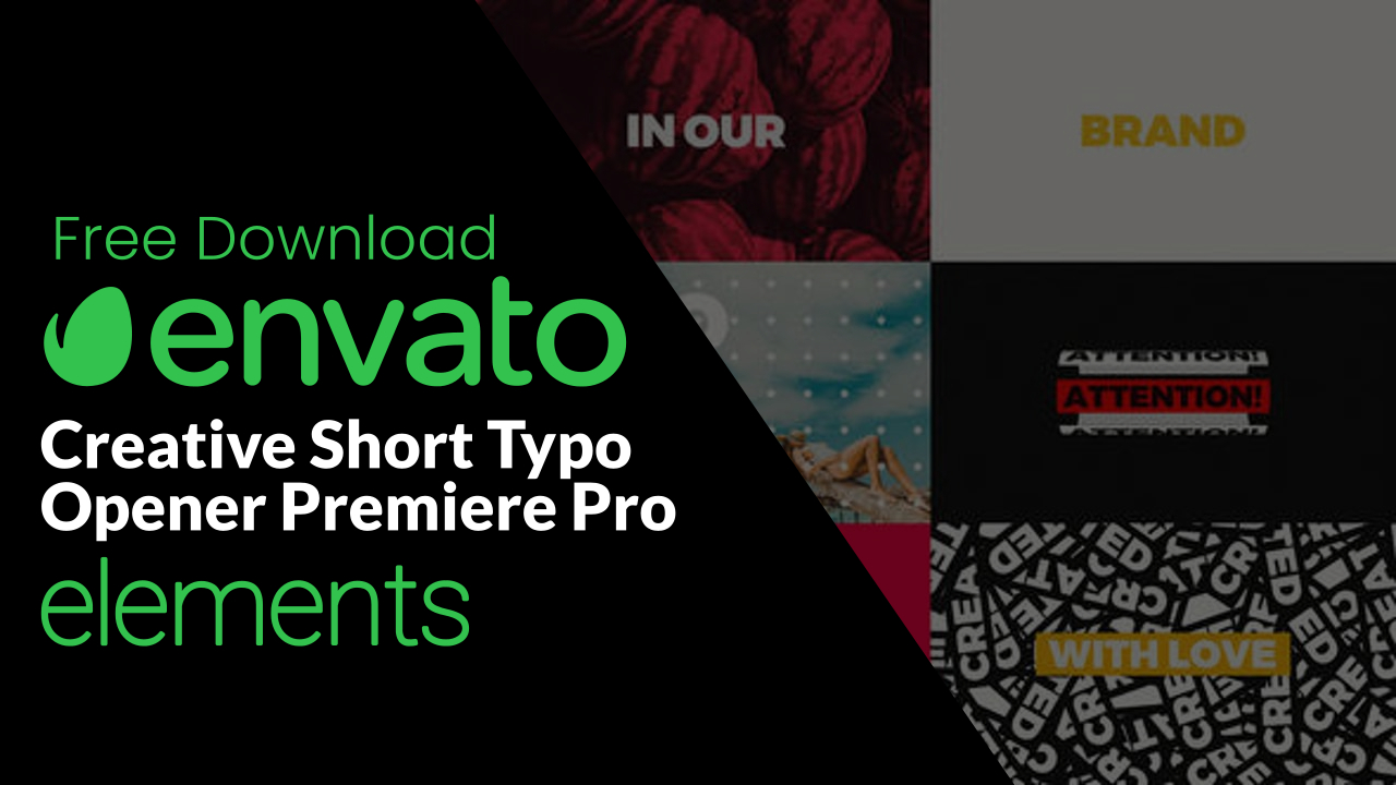 Creative Short Typo Opener For Premiere Pro Envato intérieur Envato Free Elements