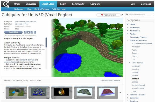 Cubiquity For Unity3D Is Now On The Asset Store! - Volumes avec Asset Store