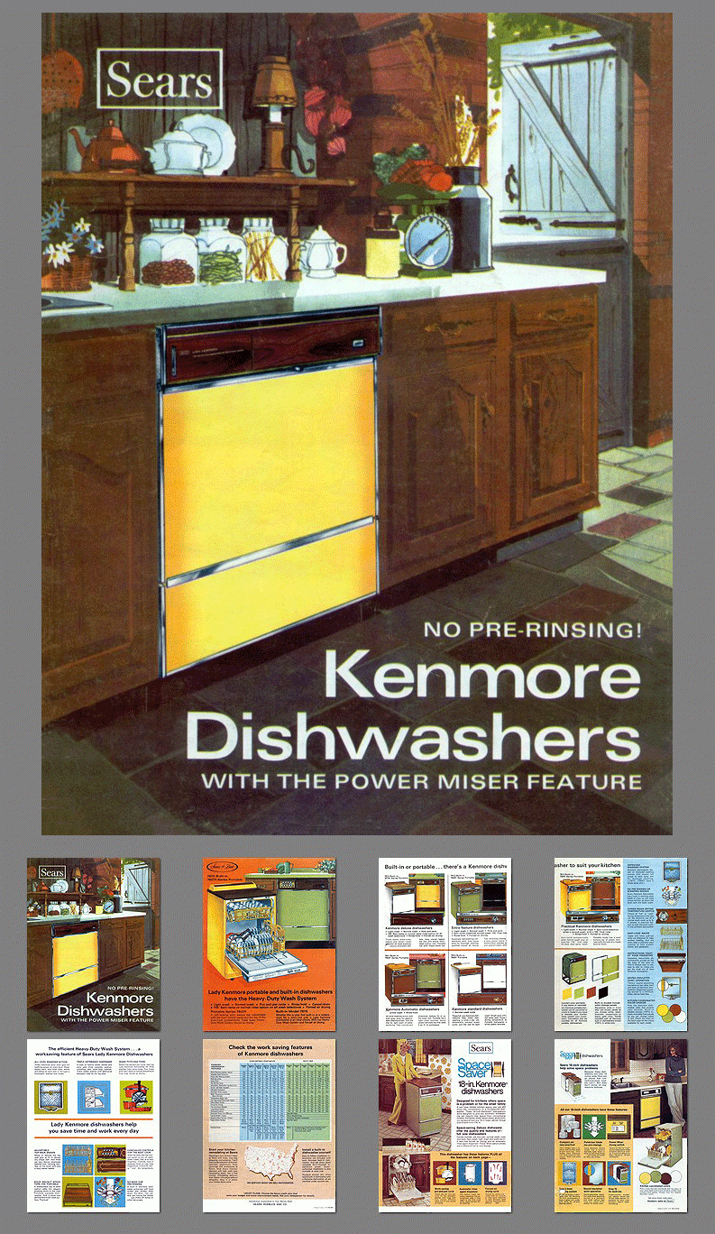 Dishwasher Library-1977 Sears Kenmore Dishwasher Brochure à Sears Dishwashers