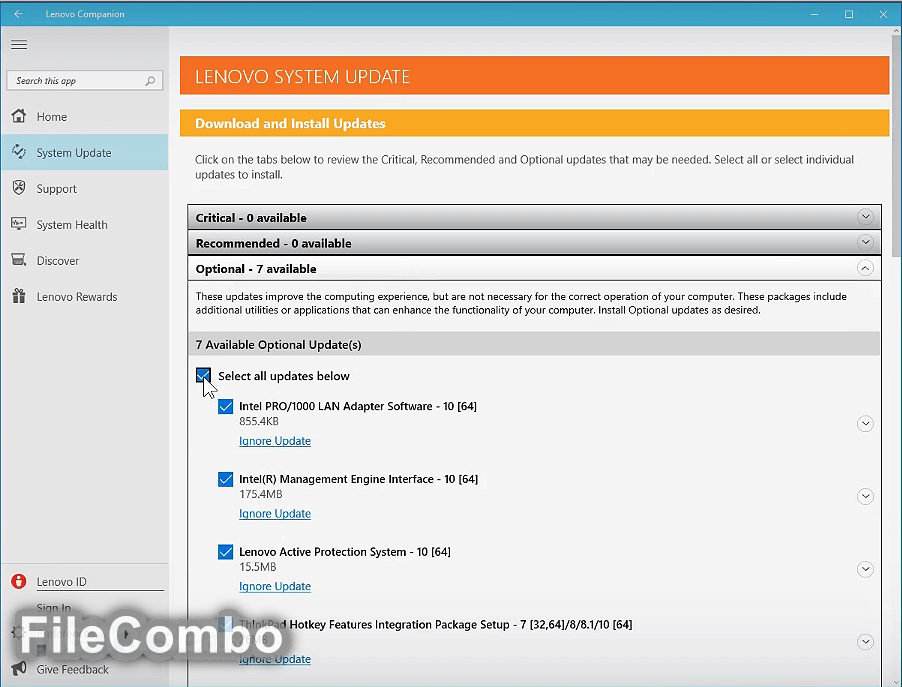 Download Lenovo System Update 5.07.0117 Free - Filecombo concernant Lenovo System Update