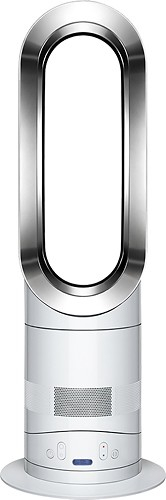 Dyson Am05 Hot + Cool Fan Heater Gloss White/Satin Silver pour Am05 Fan Heater