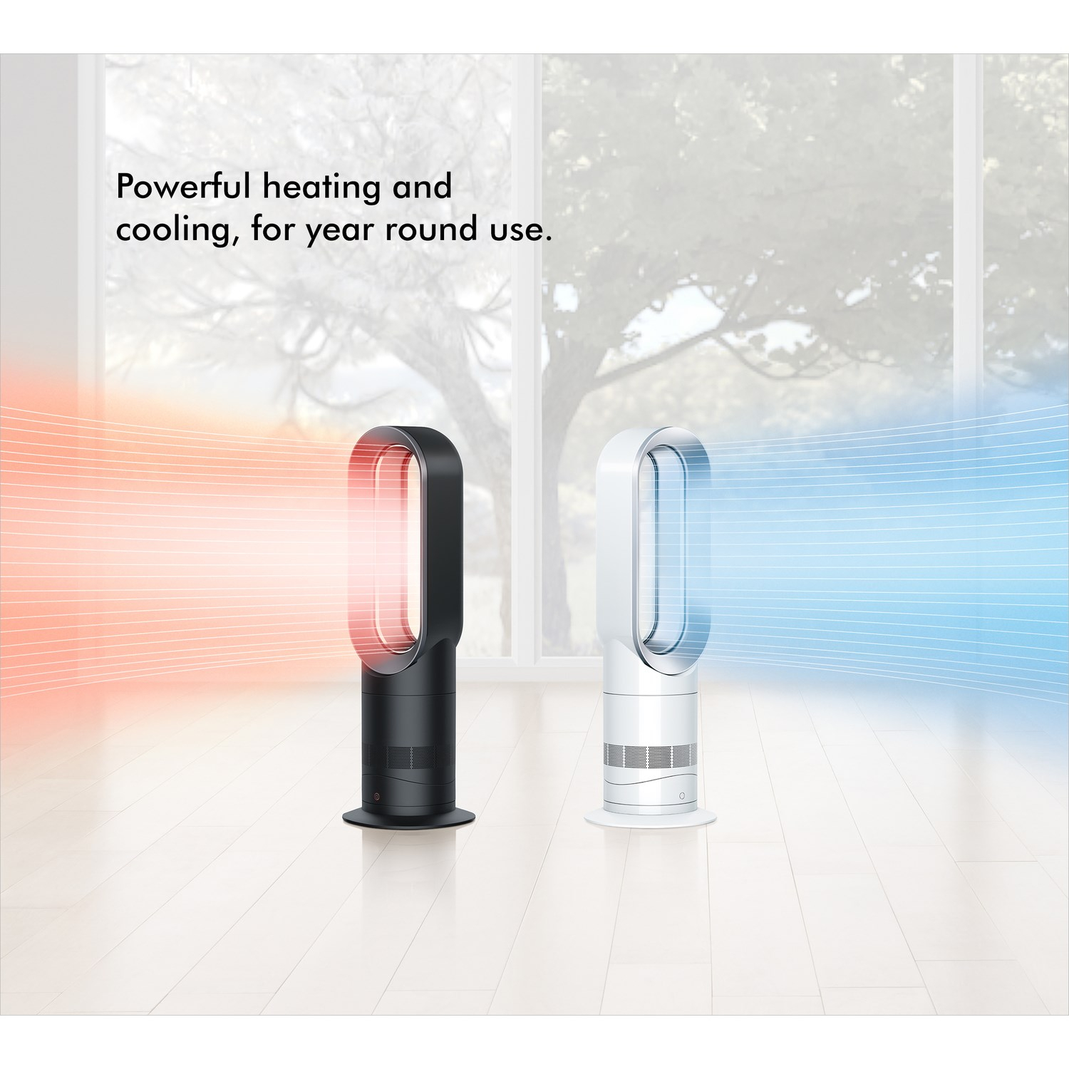 Dyson Am09 Hot + Cool - White/Nickel Fan Heater - Brand destiné Dyson Cool White