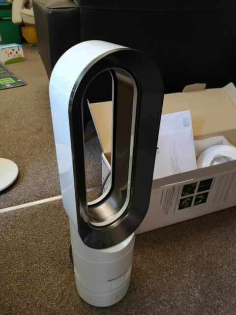 Dyson Am09 Hot+Cool Jet Focus Fan Heater - White/Nickel pour Dyson Hot Cool Am09 Nickel